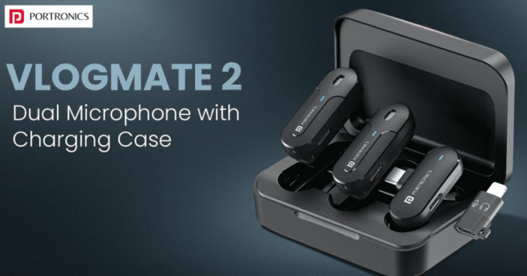 Portronics Vlogmate 2 dual wireless microphone with charging case launched